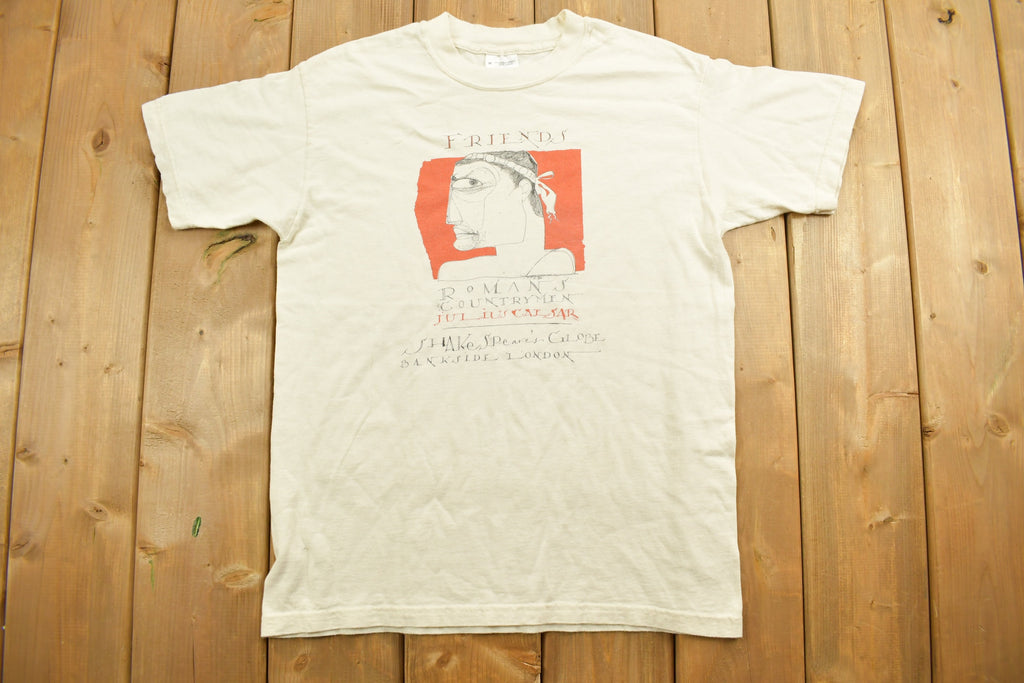 Vintage 1990s Julius Caesar Roman Shakespeare Graphic T Shirt
