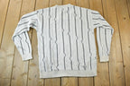 Vintage 1990s Peletti Knit Abstract Pattern Crewneck Sweater