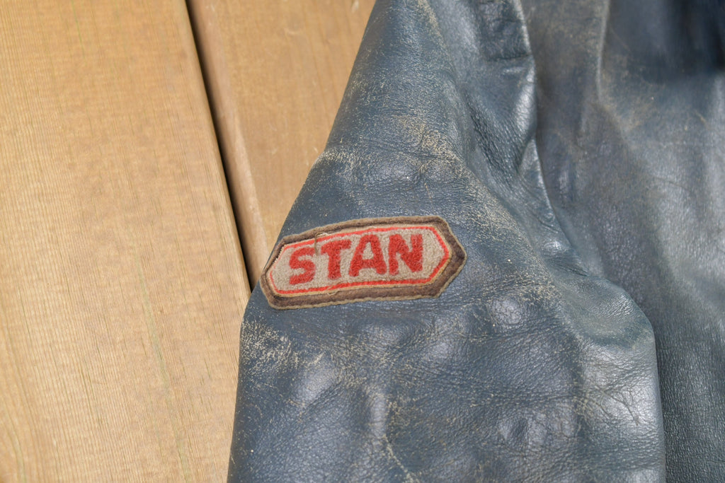 Vintage 1980s Molsons Maintenance Barrie Leather Jacket