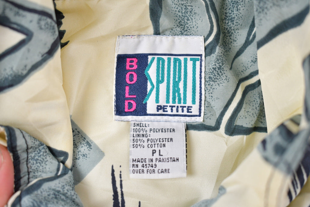 Vintage 1990s Bold Spirit All Over Print Full Zip Windbreaker Jacket