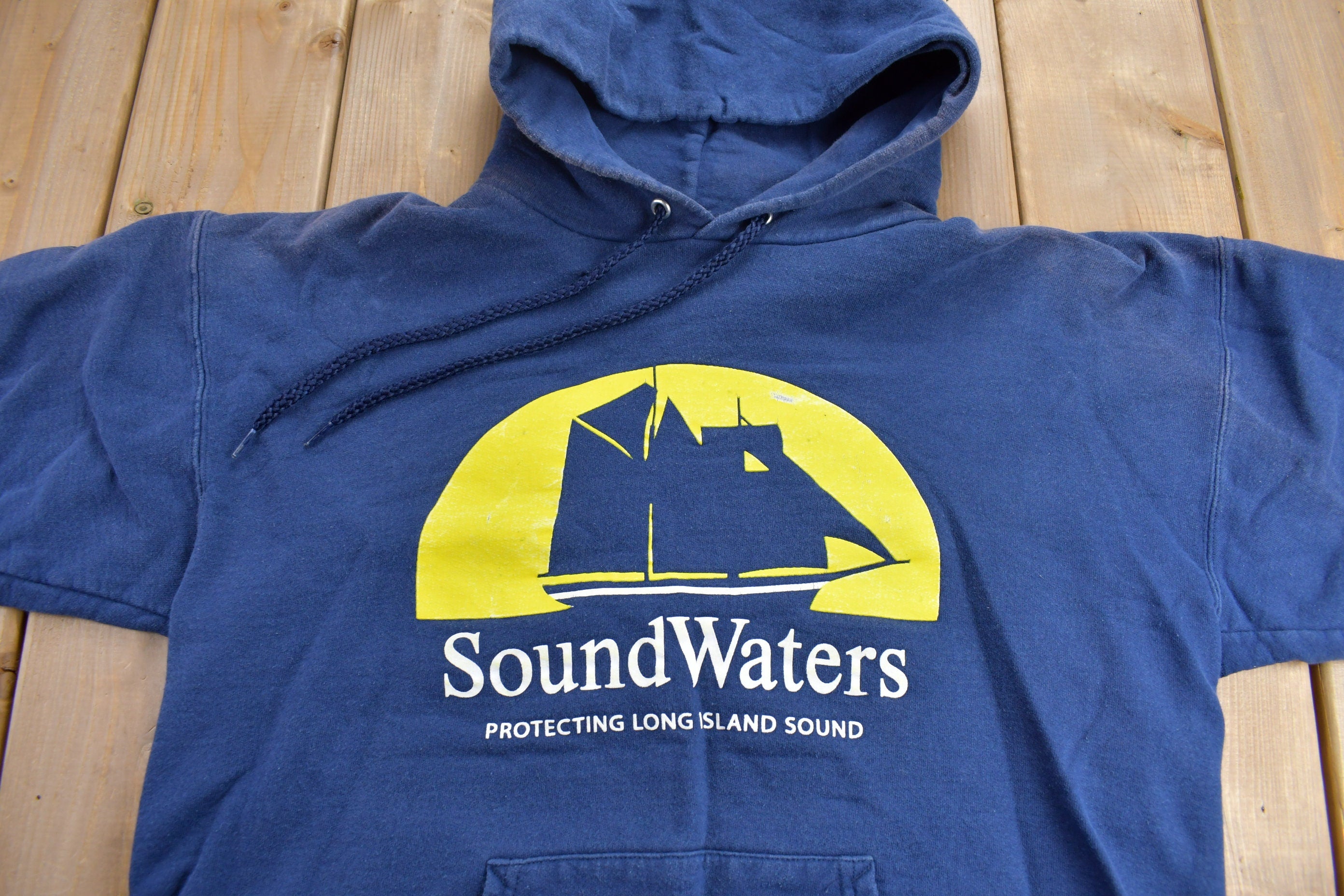 Vintage 1990s Sound Waters Graphic Hoodie