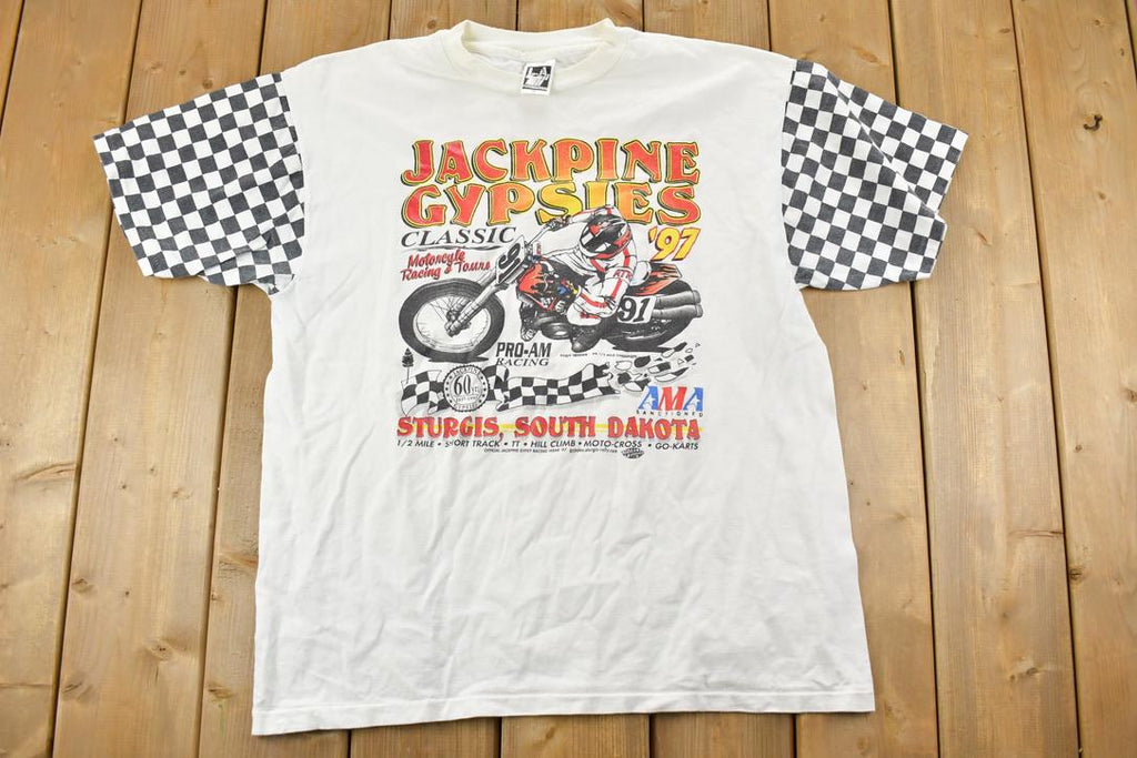Vintage 1997 Jackpine Gypsies Motocross Racing T-Shirt