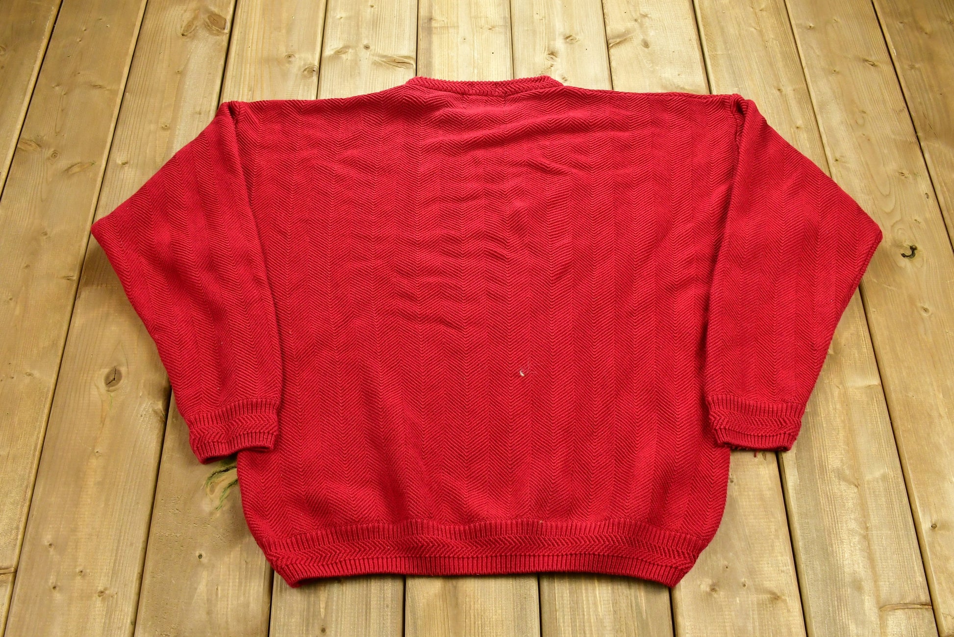 Vintage 1990s Chaps Ralph Lauren Knitted Sweater / Vintage 90s Crewneck / Embroidered / Outdoor / Sweatshirt / Vintage Polo