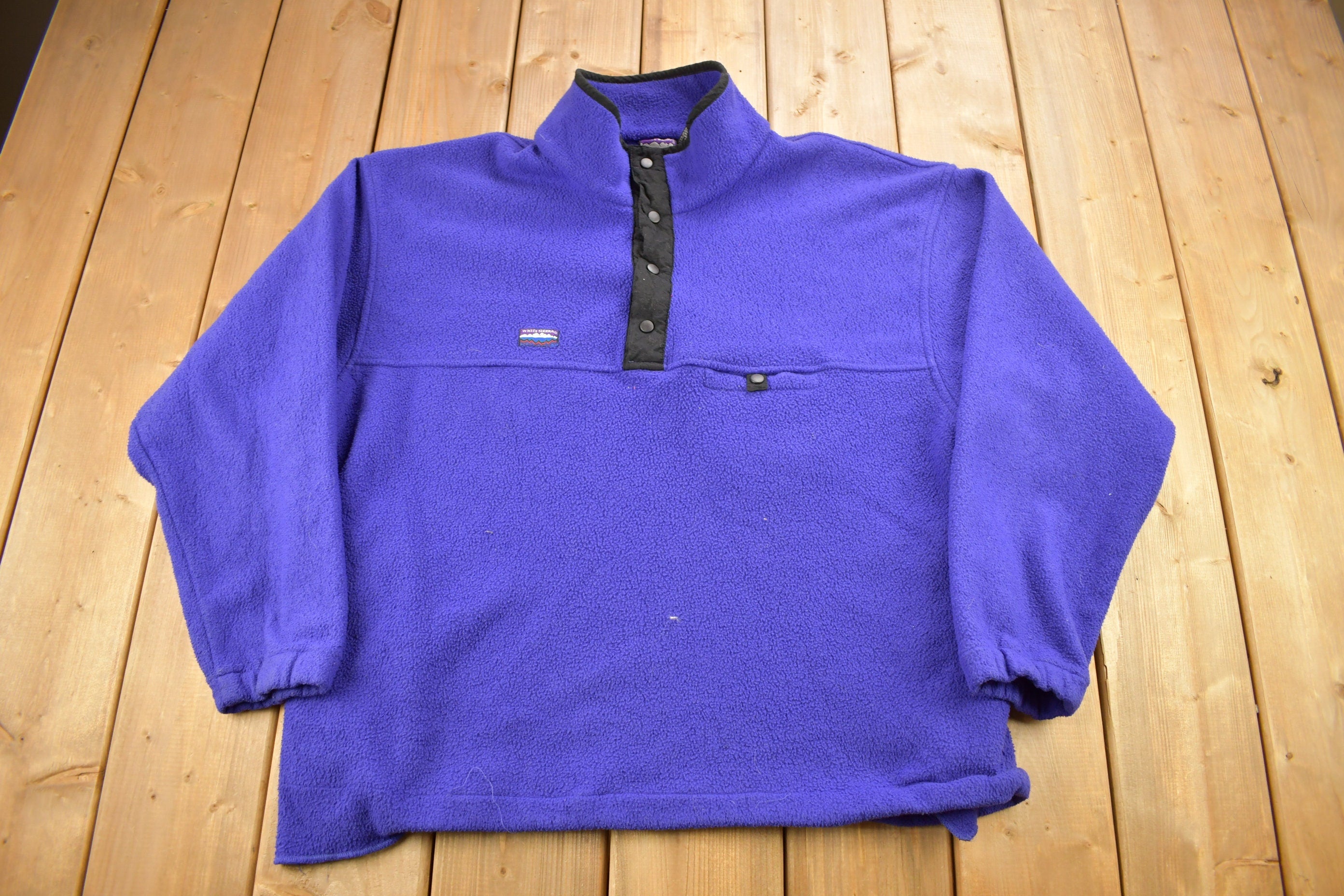Vintage 1990s White Sierra T Snap Fleece Sweater