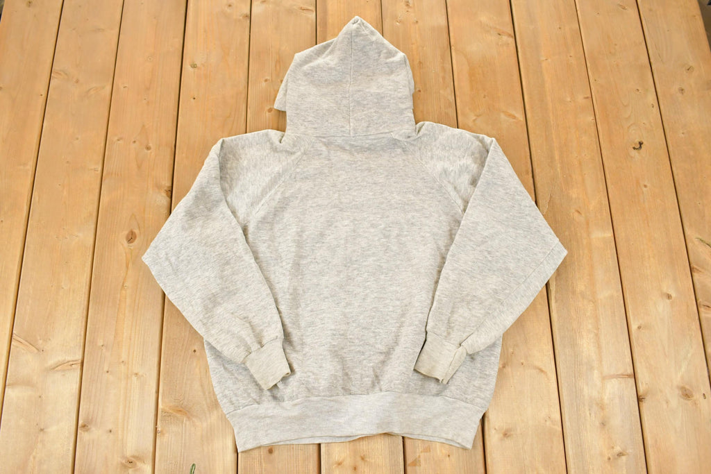 Vintage 1980's Blank Heather Gray Hoodie Sweatshirt Men's M