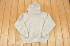 Vintage 1980's Blank Heather Gray Hoodie Sweatshirt Men's M