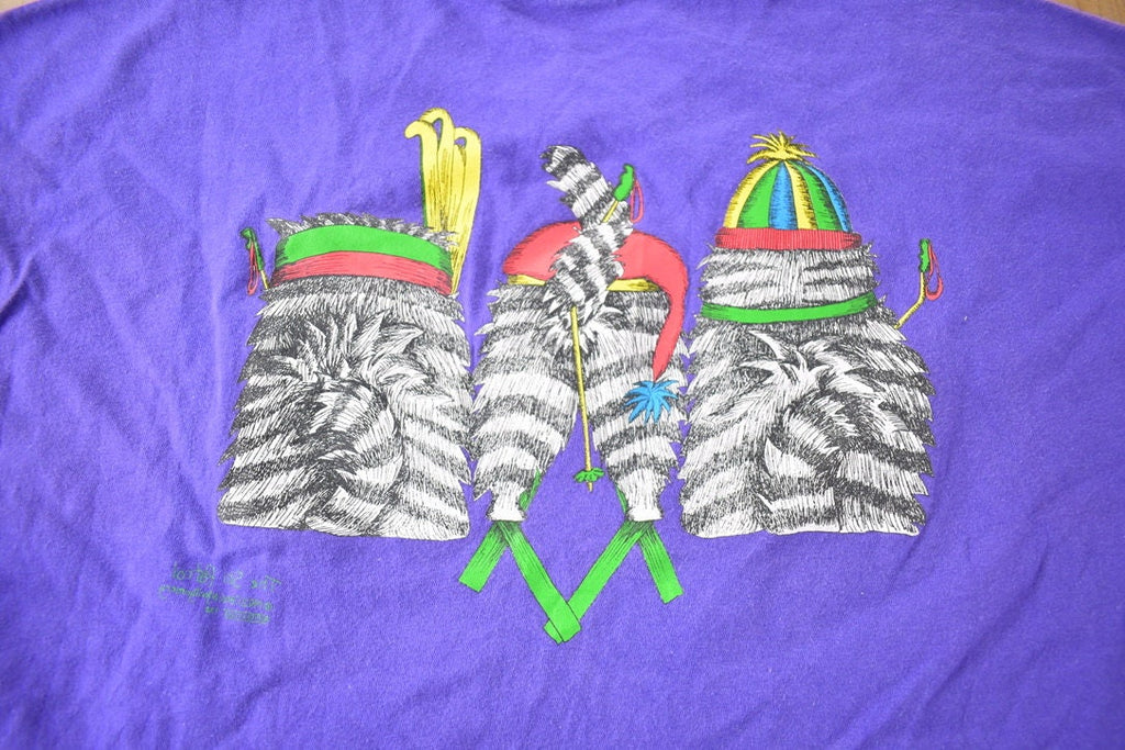 Vintage 1990s Ski Tahoe Travel T Shirt Made In USA Size XL