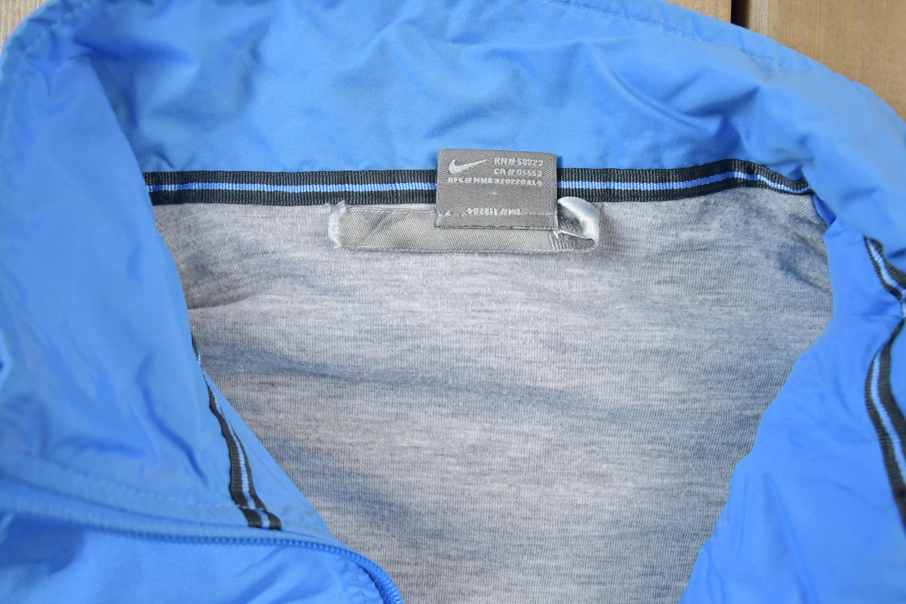 Vintage 1990s Nike Windbreaker Full Zip Cotton Lined Jacket