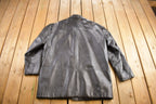 Vintage 1990s Brouge Men Leather Jacket
