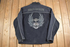 Vintage 1990s Harley Davidson Fleece Zip Up Sweater