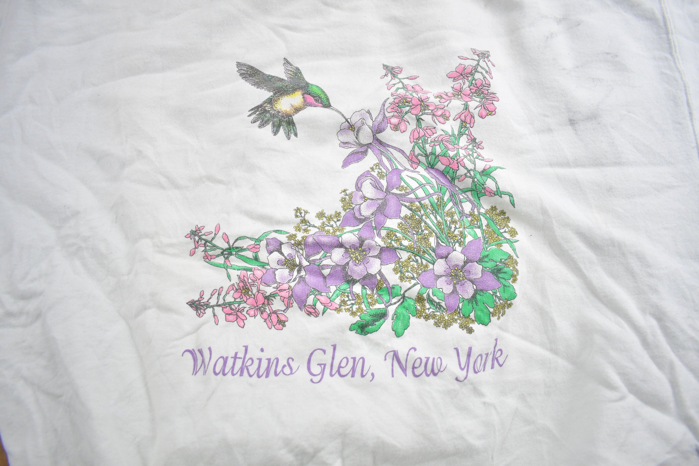 Vintage 1990s Watkins New York Cute Hummingbird Theme Crewneck Sweater