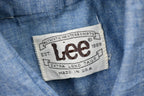 Vintage 1970s LEE Snap-Button Short Sleeve Denim Shirt