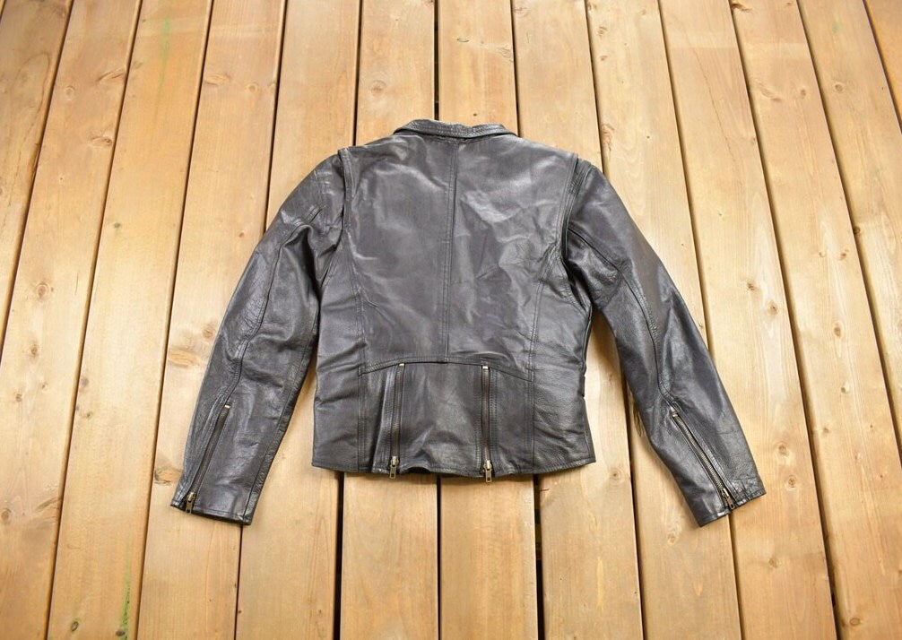 Vintage 1990s Leather Biker Jacket
