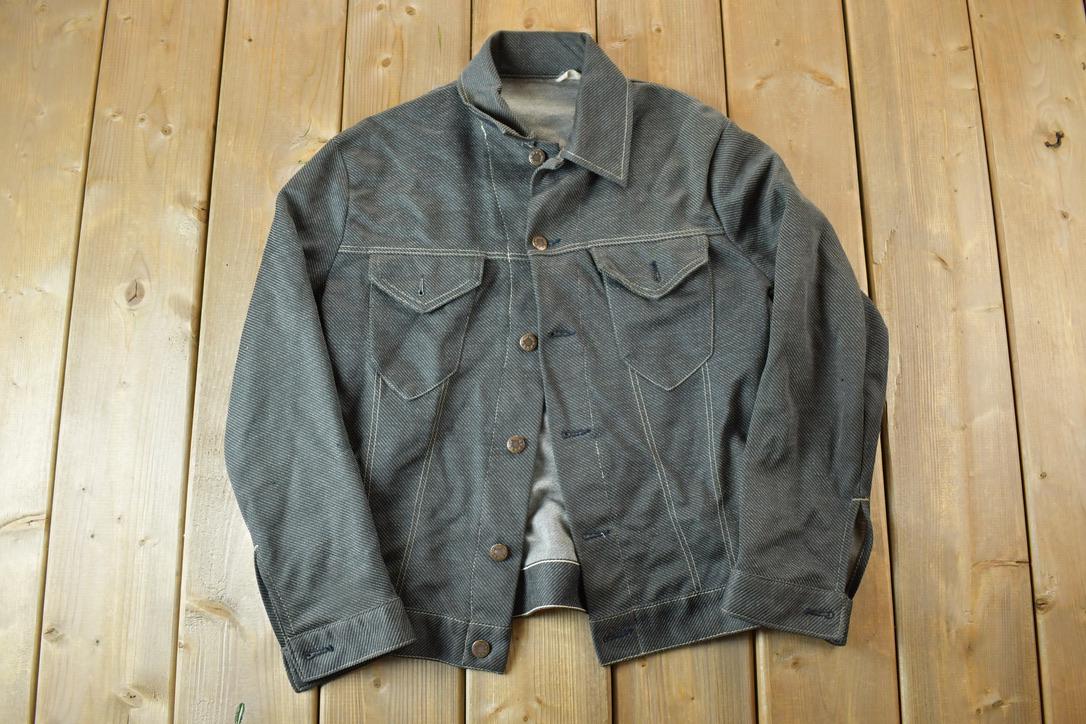 Vintage 1990s Blank Denim Style Button Up Shirt