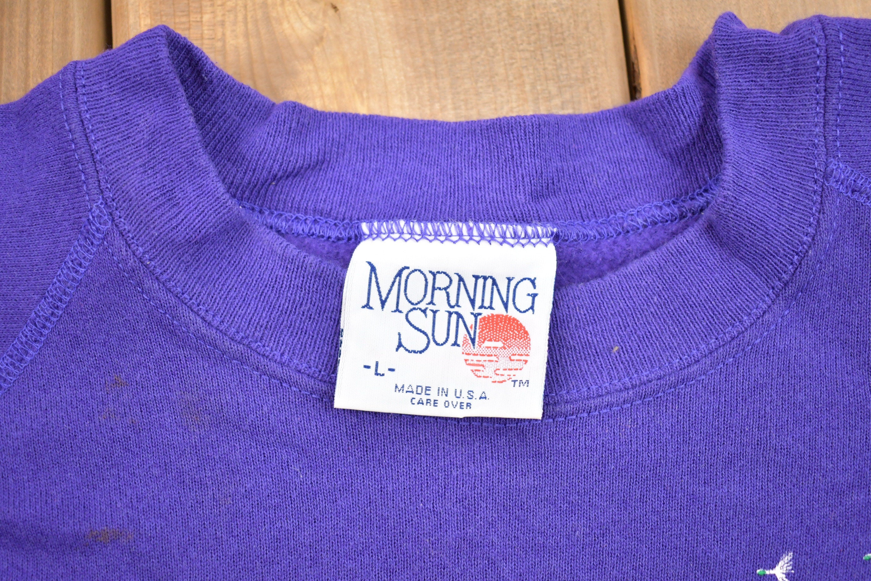 Vintage 1990s Morning Sun Floral Made In USA Crewneck