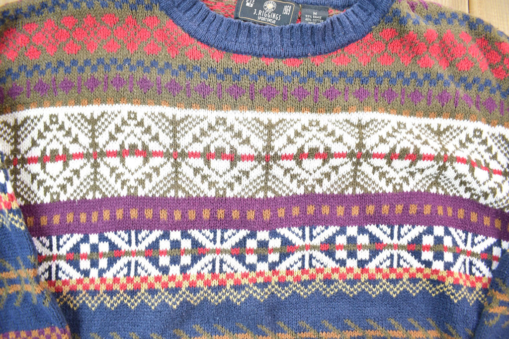 Vintage 1990s J Riggins Sportswear Knit Crewneck Sweater