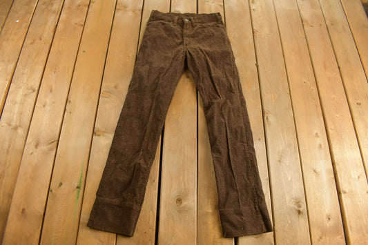 Vintage 1970s Brown Corduroy Levis Trousers Size 28 x 31 / Vintage Denim / Cords / Streetwear / Jeans / White Tab