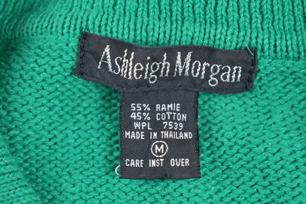 Vintage 1980s Ashleigh Morgan Collared Cardigan Sweater