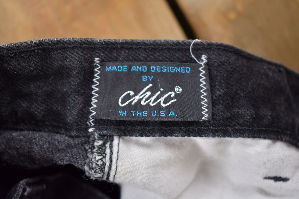 Vintage 1990's Chic Skinny Black Jeans 24 x