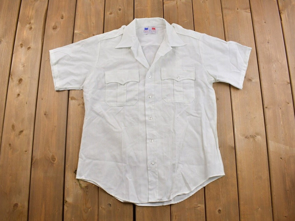 Vintage 1980s Flying Cross Button Up T- Shirt