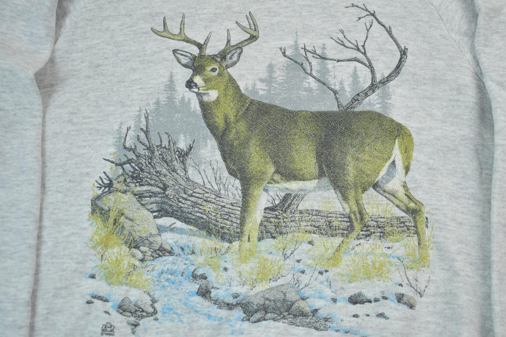 Vintage 1990s Outdoorsman wildlife Crewneck Sweatshirt Made In USA