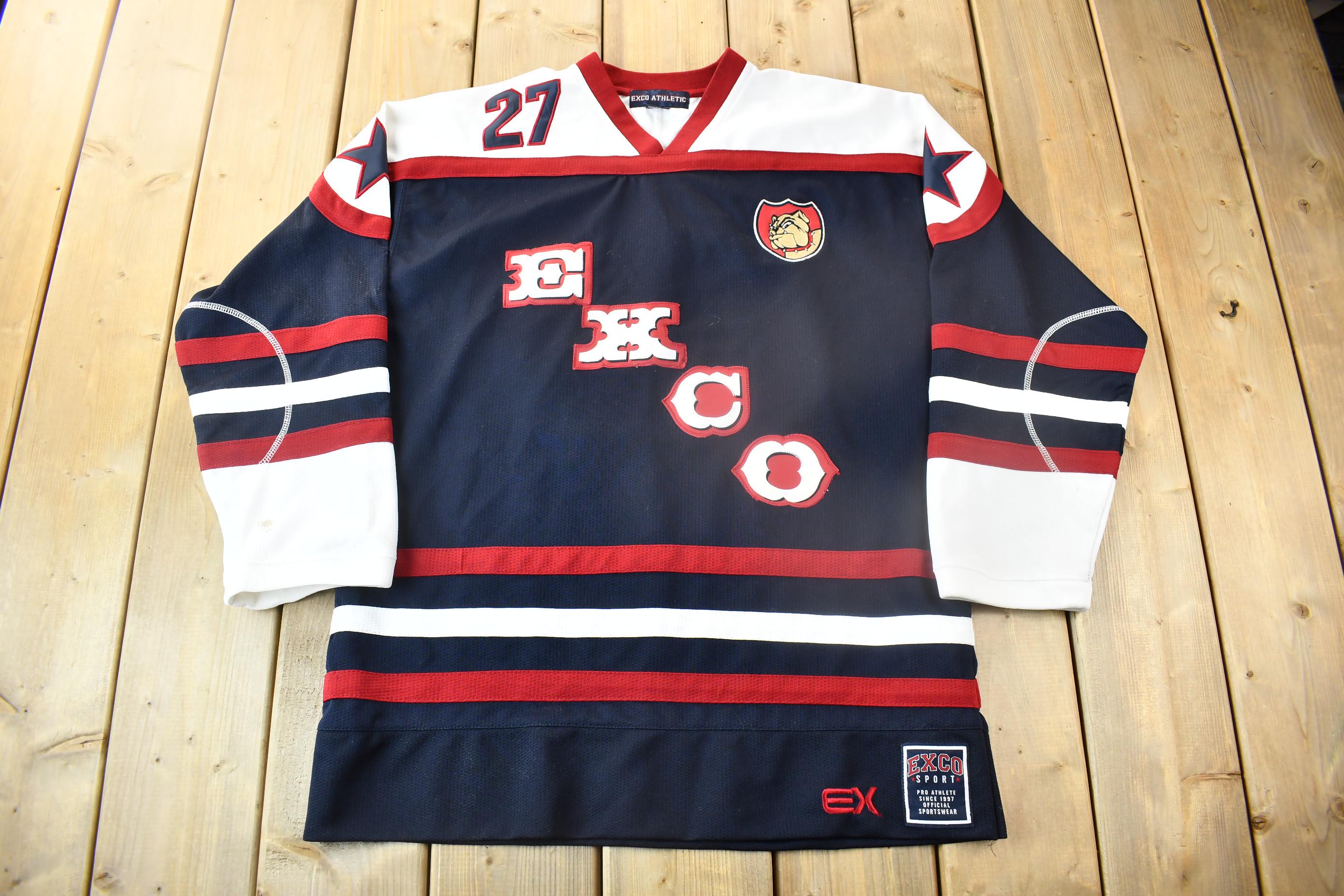 Vintage Y2K Exco Blue Liner Hockey Jersey