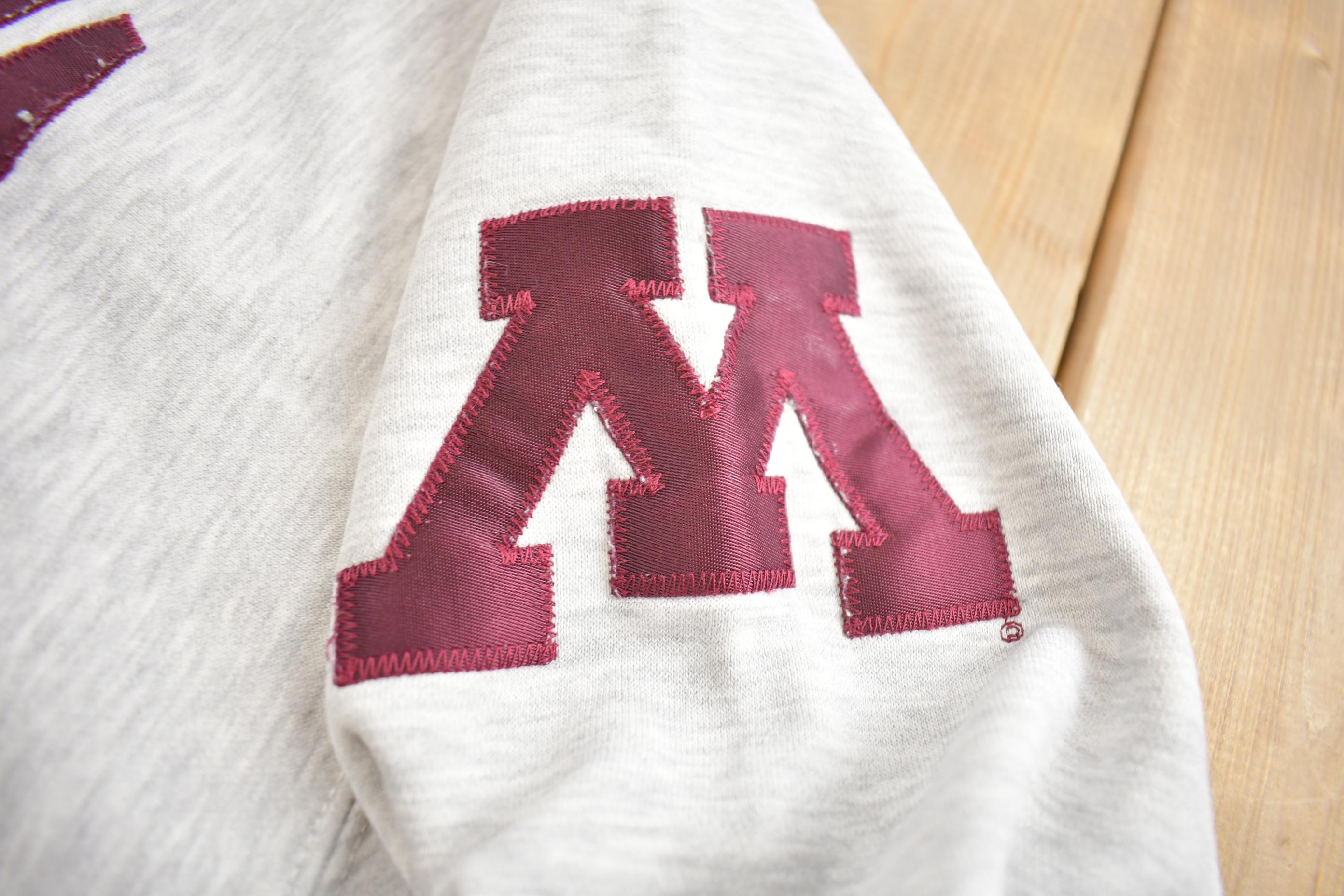 Vintage 1990s Minnesota University Embroidered Crewneck Made In USA