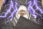 Vintage 1992 Harley Davidson Motorcycles Thunder & Lightning All Over Print T-Shirt