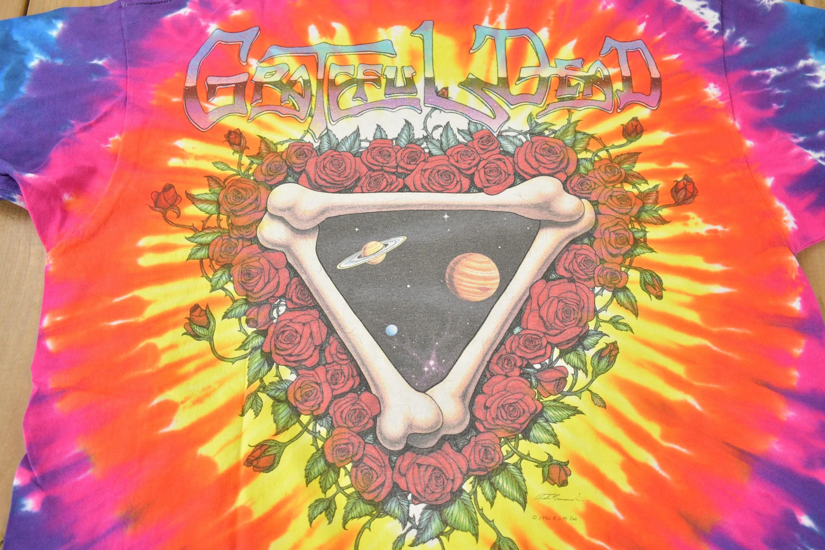Vintage 1992 Grateful Dead Space Your Face All Over Print Band T-shirt