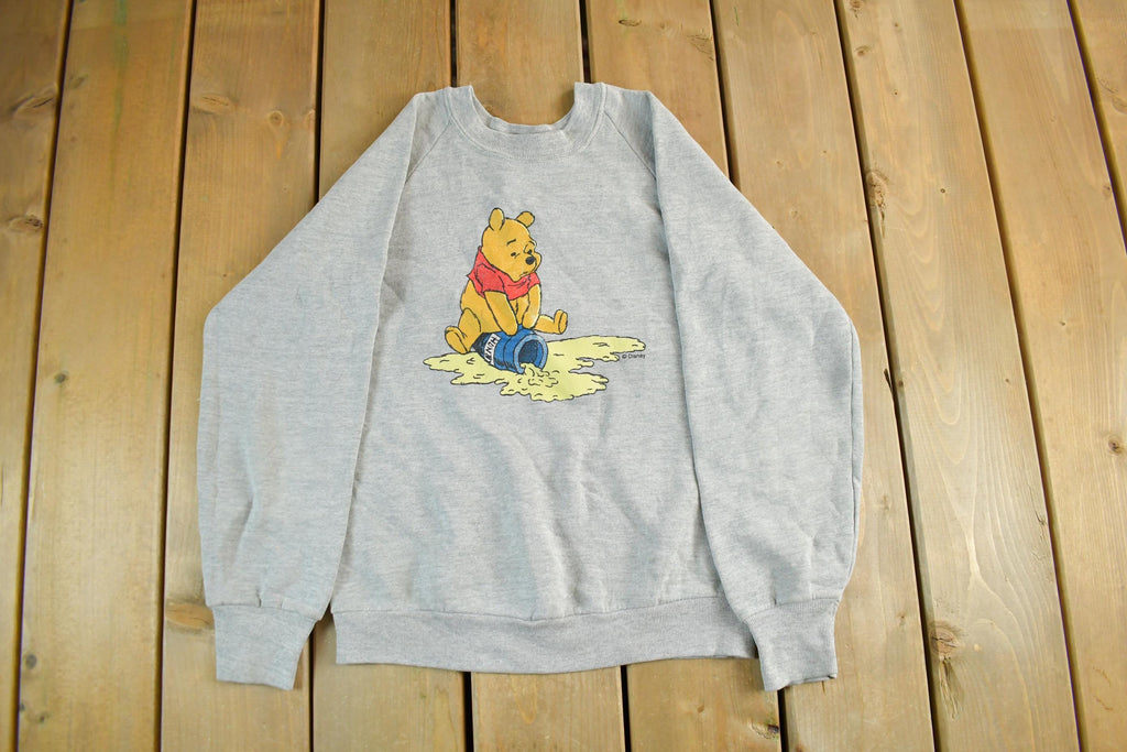 Vintage 1990s Winnie The Pooh Disney Winter Crewneck Youth M-L