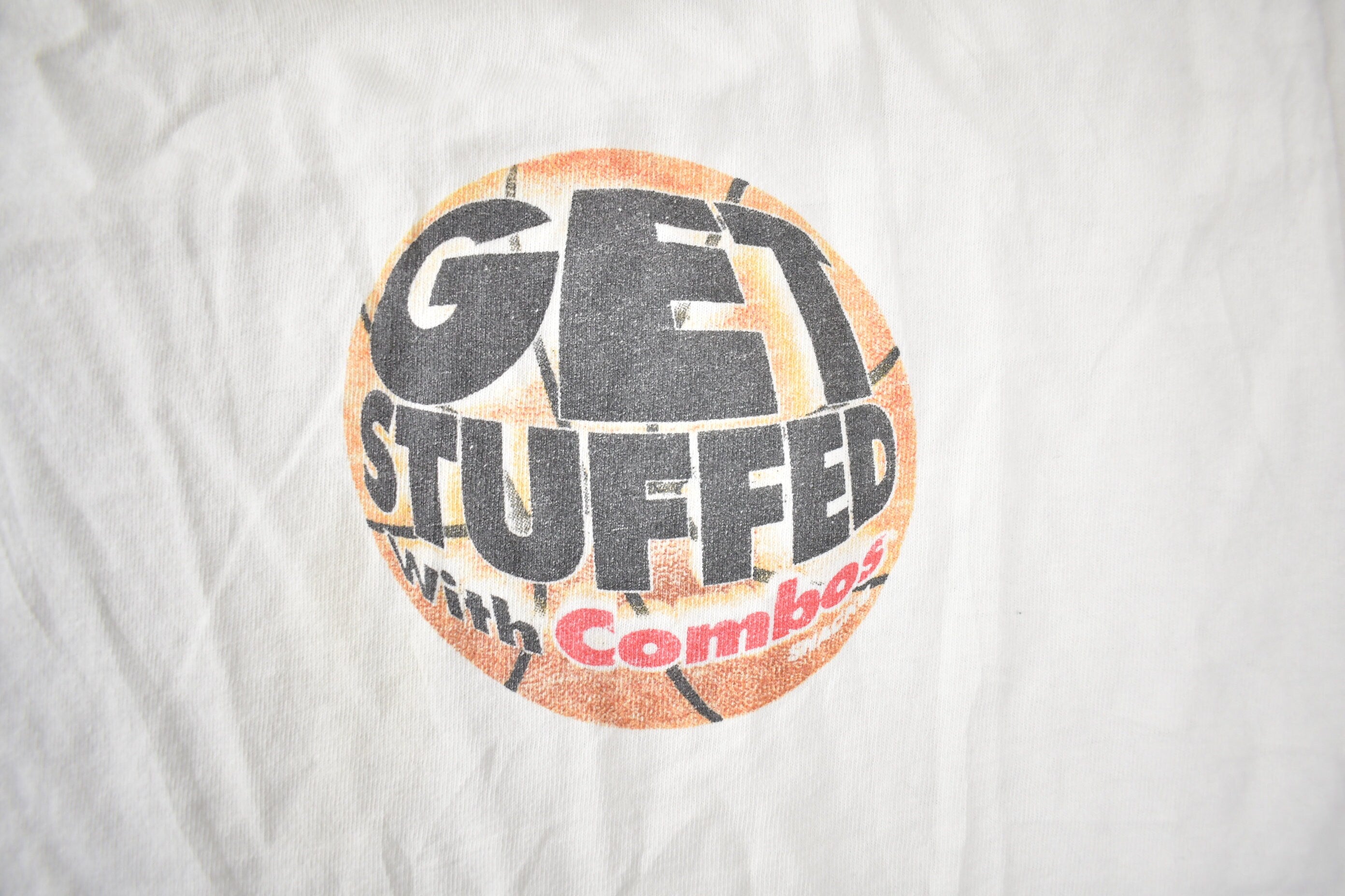 Vintage 1990s Get Stuffed With Combos Single Stitch Graphic T Shirt Made In USA
