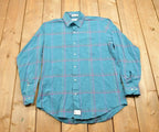 Vintage 1990s Tip Top Plaid Check Button Up Shirt