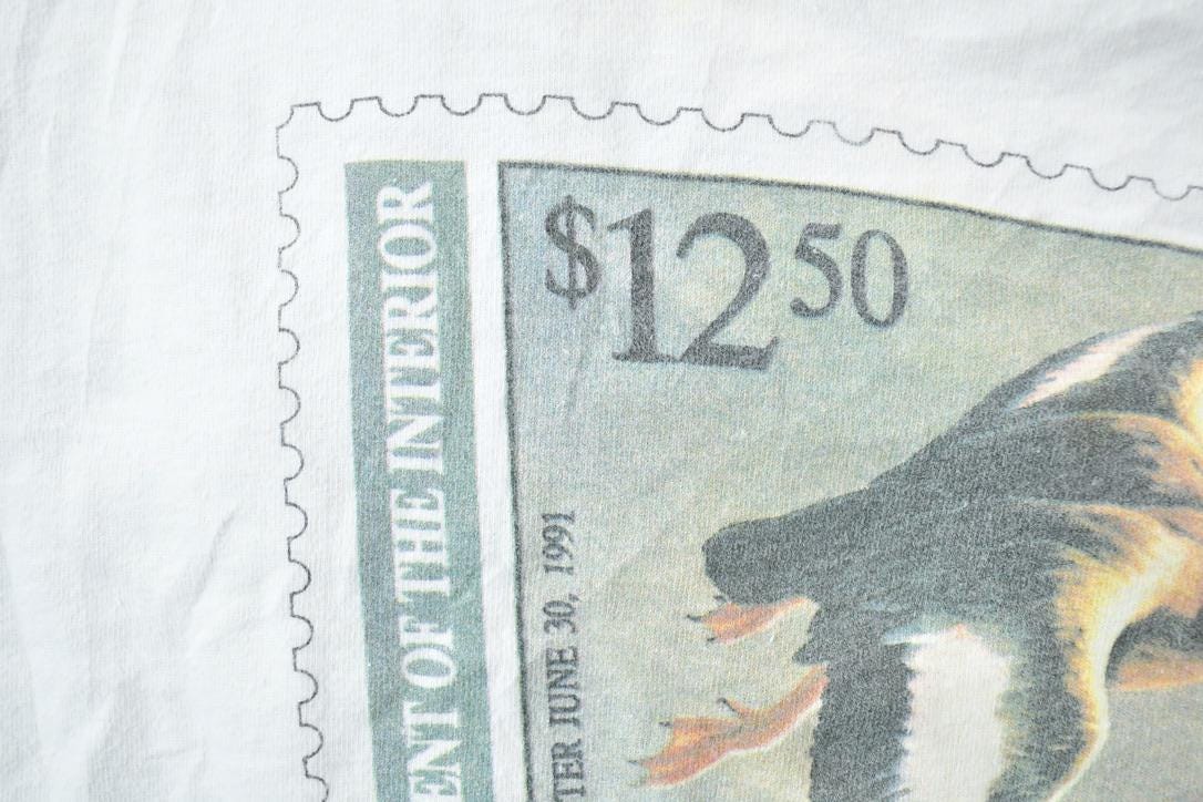 Vintage 1990s US Department Of The Interior Double Duck Theme Graphic T-Shirt