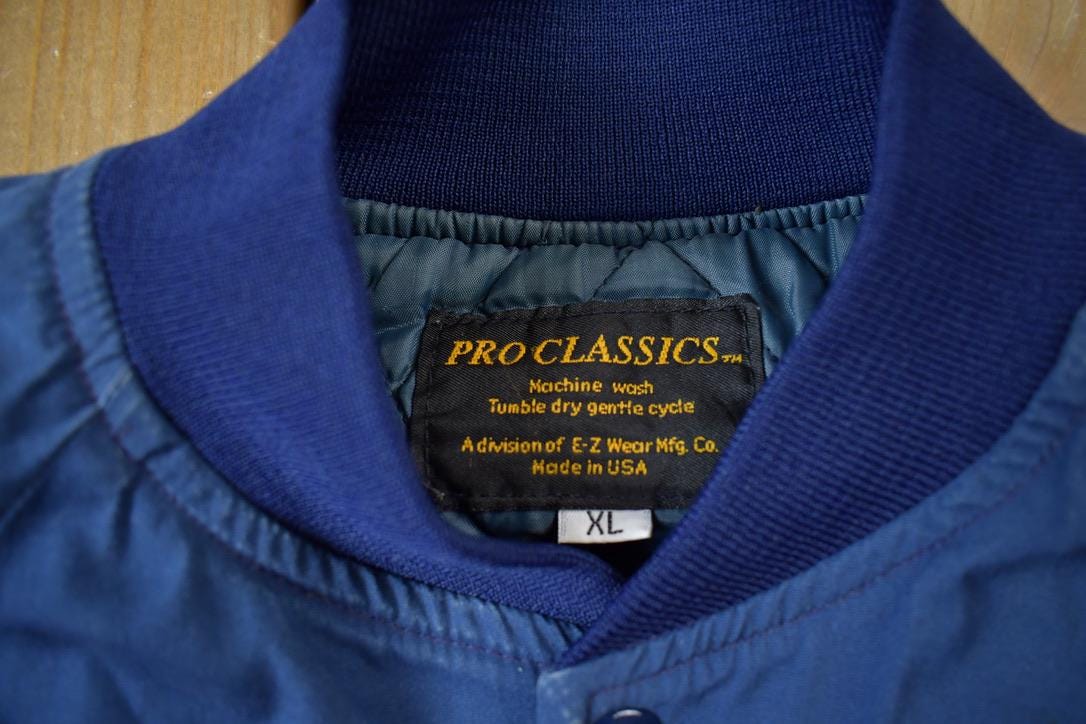 Vintage 1990s Cooper Engineering Button Snap Light Bomber Jacket