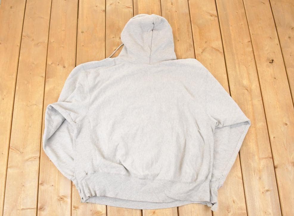 Vintage 1990's Stout Champion Reverse Weave Embroidered Hoodie Sweatshirt Mens L
