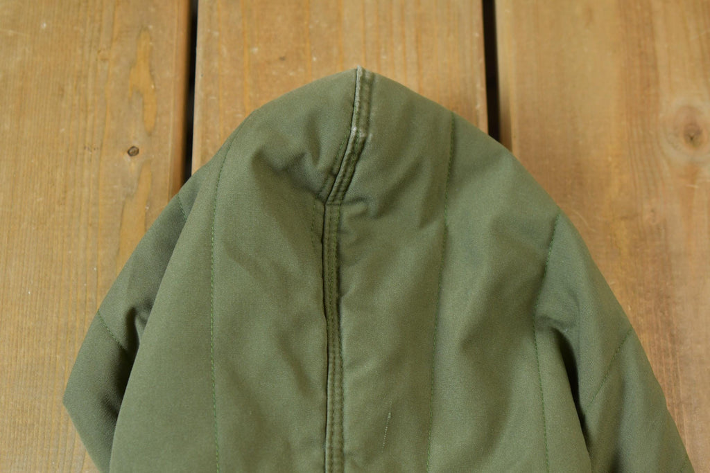 Vintage 1980s Military Styled Long Light Jacket