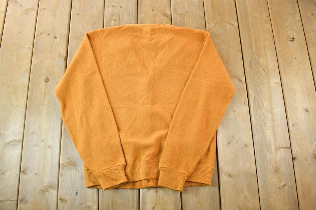 Vintage 1970s Sears Knit Perfect Mild Distress Cardigan Sweater Made In USA