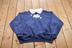 Vintage 1990s Heart Theme Collared Sweater