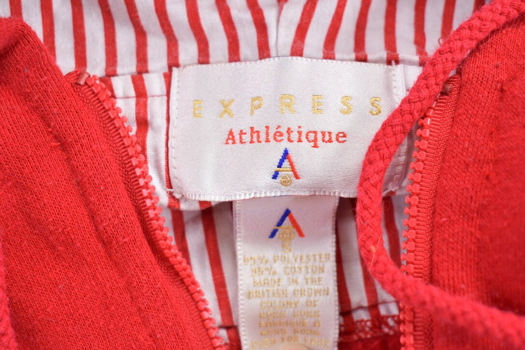 Vintage 1990s Express Athletique Graphic Quarter Zip Hoodie