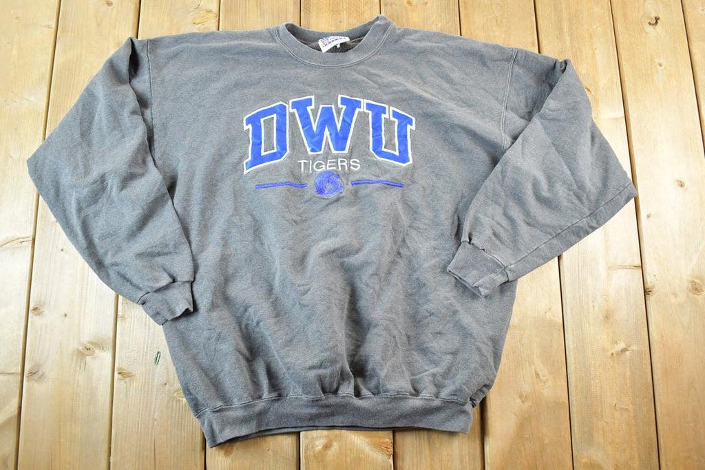 Vintage 1990s DWU Tigers University Crewneck Mens L