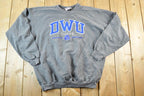 Vintage 1990s DWU Tigers University Crewneck Mens L