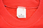 Vintage 1980s Blank Black Red Raglan Crewneck Sweatshirt