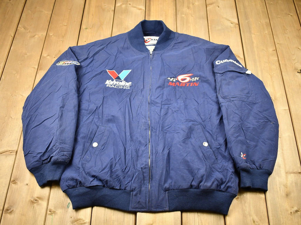 Vintage 1990s Mark Martin Nascar Racing Windbreaker Bomber Jacket