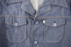 Vintage 1970s Levi's Gentlemans Jeans Western Style Pearl Snap Button Up Shirt Made in USA Size XL