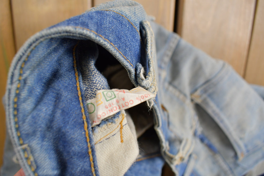 Vintage 1970s Distressed Flare Jeans Size 36 x 28