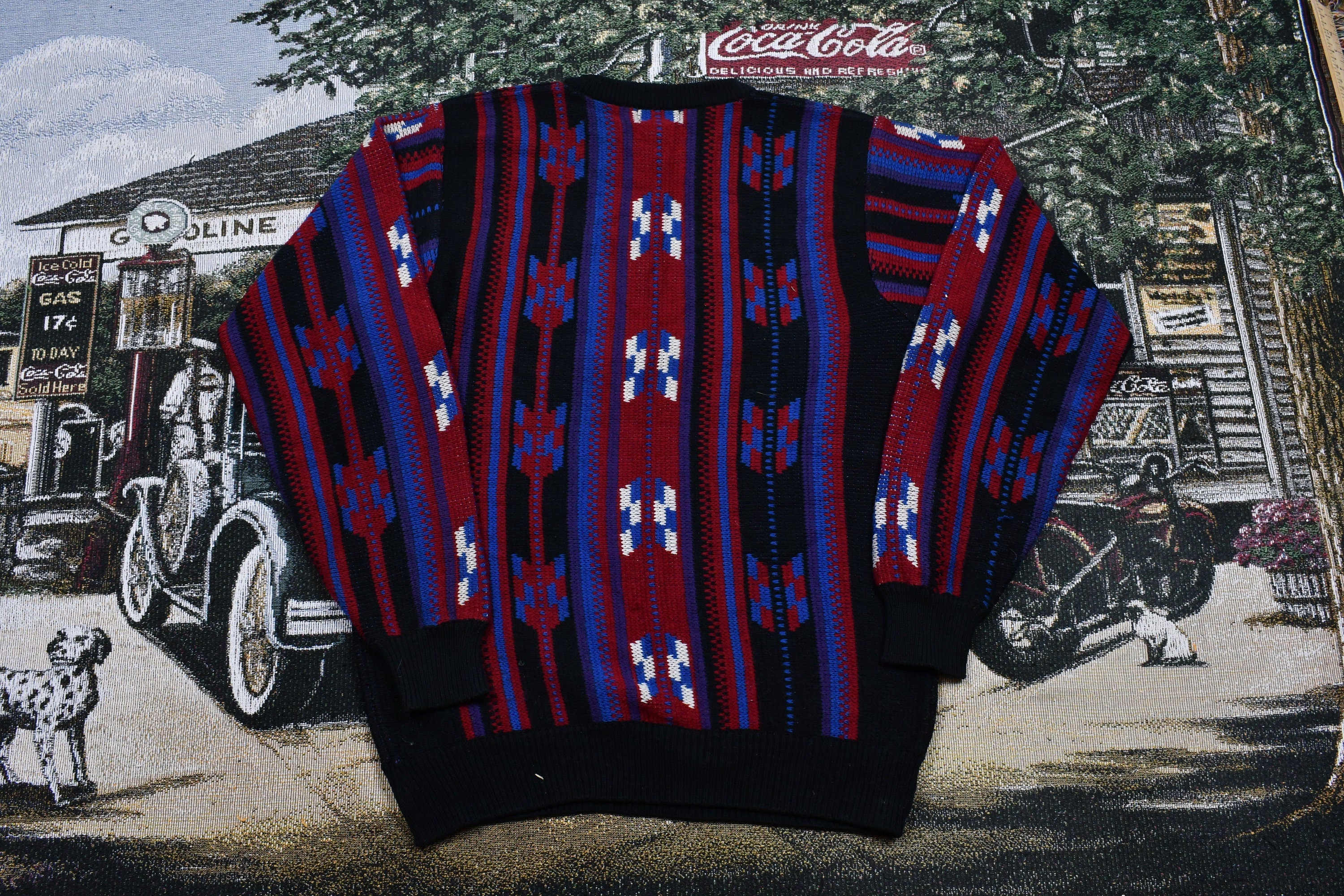 Vintage 1990s Sir WIlliam 3D Knit Sweater