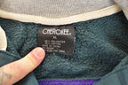 Vintage 1990s Cherokee Sport Collared Striped Varsity Crewneck Sweatshirt Men's L Boxy