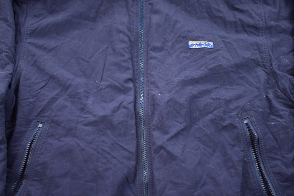 Vintage 1990s Eddie Bauer Full Zip Fleece Windbreaker Jacket