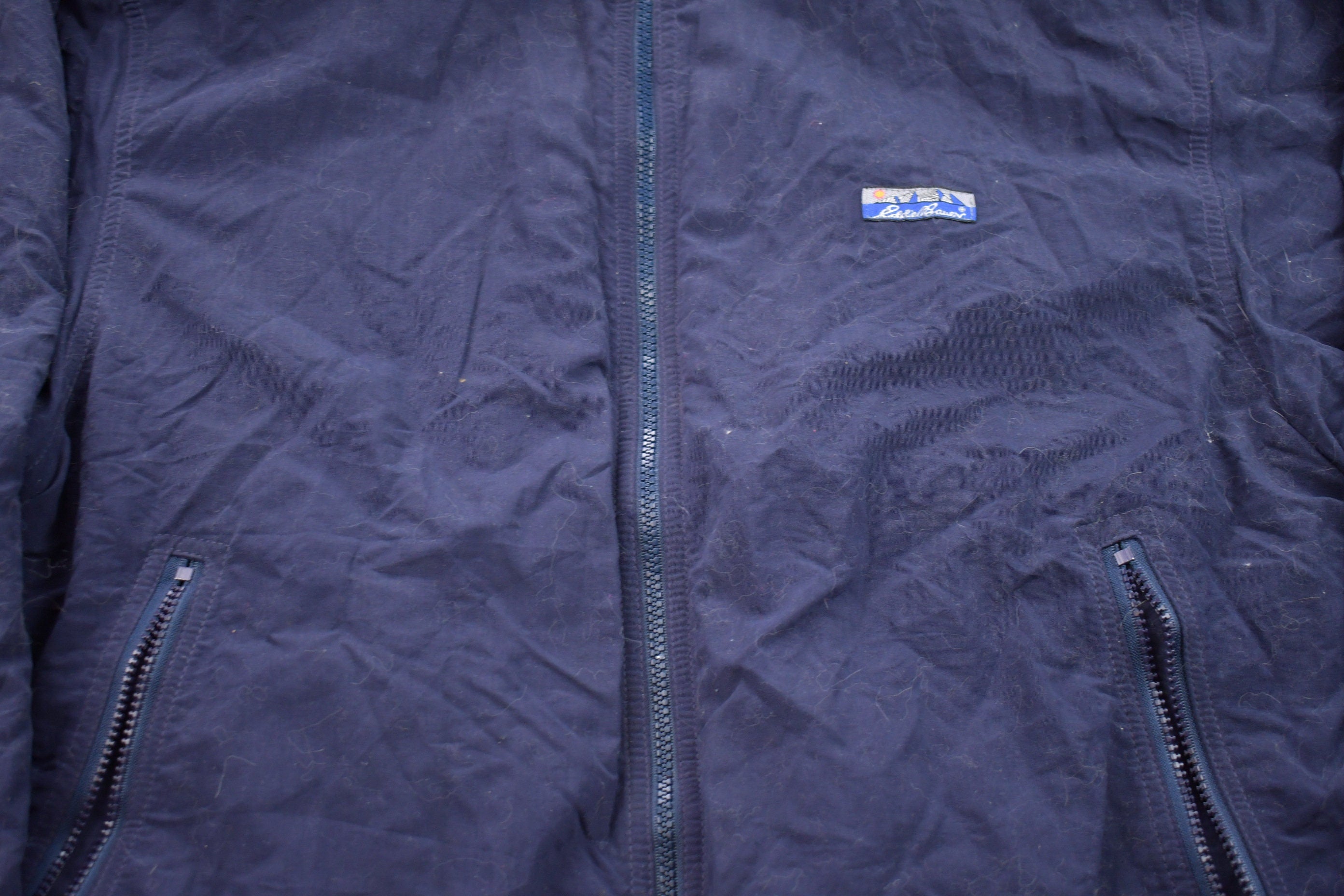 Vintage 1990s Eddie Bauer Full Zip Fleece Windbreaker Jacket