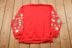 Vintage 1990s Christmas Bear Sweater , 90s Holiday Crewneck , Winter Wear , Festive Graphic Print , Holiday Time , AOP
